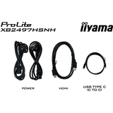 iiyama ProLite XB2497HSNH-B1, LED-Monitor 60.5 cm (23.8 Zoll), schwarz (matt), FullHD, IPS, Webcam, Mikro, USB-Hub, 100Hz Panel