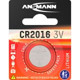 Ansmann Lithium Knopfzelle CR-2016, Batterie silber
