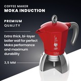 Bialetti Moka Induction, Espressomaschine rot/silber, 4 Tassen