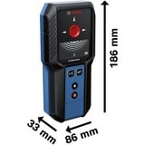 Bosch Ortungsgerät GMS 120-27 Professional blau/schwarz, mit Schutztasche und Li‑Ionen-Akku 3,7V 1,0Ah