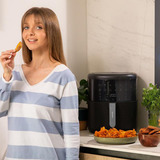 Cecotec Heißluftfritteuse CecoFry Bombastik 6000 Full schwarz, 1.700 Watt, Korb 6 Liter, mit Silikon-Zubehörpaket