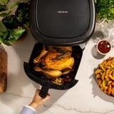 Cecotec Heißluftfritteuse CecoFry Bombastik 6000 Full schwarz, 1.700 Watt, Korb 6 Liter, mit Silikon-Zubehörpaket