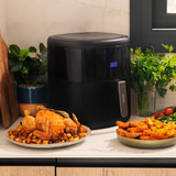 Cecotec Heißluftfritteuse CecoFry Bombastik 6000 Full schwarz, 1.700 Watt, Korb 6 Liter, mit Silikon-Zubehörpaket
