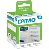 Dymo LabelWriter ORIGINAL Hängeablageetiketten 12x50mm, 1 Rolle mit 220 Etiketten weiß, permanent klebend, S0722460