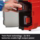 EINHELL Akku-Koffer-Kompressor TE-AC 36/8 Li OF Set - Solo, 36Volt (2x18V) rot, ohne Akku und Ladegerät