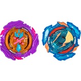 Hasbro Beyblade Burst QuadStrike Ultimate Evo Valtryek V8 und Divine Xcalius X8 Doppelpack, Geschicklichkeitsspiel 