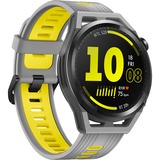 Huawei Watch GT Runner, Smartwatch grau, 46mm; Armband: Grau/Gelb, Silikon