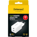 Intenso Power Adapter W40CC GaN, Ladegerät weiß, 30 Watt
