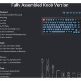 Keychron V1 Max, Gaming-Tastatur schwarz/blaugrau, DE-Layout, Gateron Jupiter Red, Hot-Swap, RGB