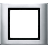 Merten Rahmen einfach Aluminium Typ 400160, Kunststoff, lackiert, glänzend, Schutzart IP44 aluminium, Retail