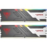 Patriot DIMM 32 GB DDR5-6000 (2x 16 GB) Dual-Kit, Arbeitsspeicher schwarz, PVVR532G600C30K, Viper Venom RGB, INTEL XMP, AMD EXPO