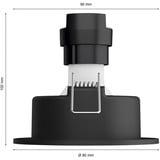 Philips HUE White Ambiance Milliskin Einbauspot, LED-Leuchte silber