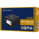 SilverStone HELA 1200Rz Axis, PC-Netzteil schwarz, 2x 12-Pin High Power GPU, 5x PCIe, Kabelmanagement, 1200 Watt