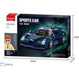 Sluban ModelBricks Dunkelblauer Sportwagen, Konstruktionsspielzeug 