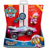 Spin Master Paw Patrol - Ready, Race, Rescue, Skyes Race & Go Deluxe Basis Fahrzeug, Spielfahrzeug mit Figur