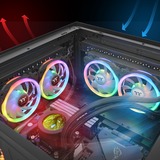 Thermaltake SWAFAN 12 RGB 120x120x25, Gehäuselüfter schwarz, 3er Pack, inkl Controller, 120 mm