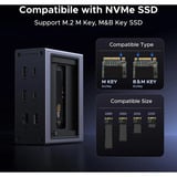 UGREEN Revodok Pro 10-in-1 Dockingstation silber, mit M.2-NVMe-Slot