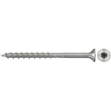 fischer Spanplattenschraube PowerFast II 6,0x90 Senkkopf TX 100 Stück, mit Teilgewinde, Edelstahl A2