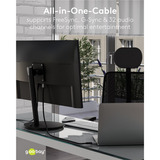 goobay Plus DisplayPort 2.0/2.1 Kabel, 16K @ 60Hz, 80 Gbit/s grau, 3 Meter