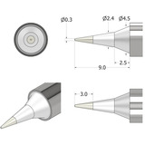 iFixit FixHub Lötspitze fein, Lötkolben silber