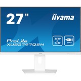iiyama ProLite XUB2797QSN-W2, LED-Monitor 68.5 cm (27 Zoll), weiß (matt), QHD, IPS, Adaptive Sync, USB-C Dock, RJ 45, 100Hz Panel