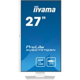 iiyama ProLite XUB2797QSN-W2, LED-Monitor 68.5 cm (27 Zoll), weiß (matt), QHD, IPS, Adaptive Sync, USB-C Dock, RJ 45, 100Hz Panel