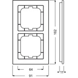 Busch-Jaeger Rahmen zwei fach blau, Retail