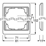 Busch-Jaeger Rahmen zwei-fach senkrecht alpha 1732 KA-266 titan, Retail