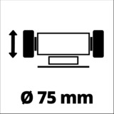 EINHELL Doppelschleifer TC-XG 75 Kit rot/schwarz, 150 Watt, umfangreiches Zubehör-Kit für Polier- und Schleifarbeiten