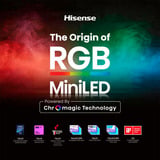 Hisense 75UR8DS RGB MiniLED, LED-Fernseher 189 cm (75 Zoll), schwarz/dunkelgrau, UltraHD/4K, Hi-View AI Engine RGB, 180Hz Panel