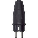 Merten Vollgummi Schutzkontaktstecker 3-polig 16 Ampere 250 Volt Typ 123851 schwarz, Retail