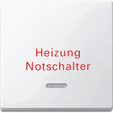 Merten Wippe Kontrollfenster für Fenster mit Aufdruck Heizung, Typ 435119, glänzend weiß (glänzend), Retail