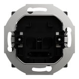 Merten Zentralplatte mit zentraler Abdeckplatte für Leitungsauslass, Abdeckung schwarz (matt), Retail