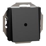 Merten Zentralplatte mit zentraler Abdeckplatte für Leitungsauslass, Abdeckung schwarz (matt), Retail