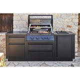 Napoleon Outdoor Küche Oasis Compact 105 BIG32-1, Gasgrill schwarz (matt), mit Heckbrenner, inkl. Grillspieß