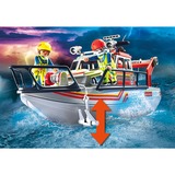 PLAYMOBIL 70140 Seenot: Löscheinsatz mit Rettungskreuzer, Konstruktionsspielzeug 