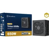 SilverStone Triton 650Rz, PC-Netzteil schwarz, 1x 12-Pin High Power GPU, 2x PCIe, Kabelmanagement, 650 Watt