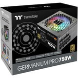 Thermaltake Germanium Pro RGB 0750W, PC-Netzteil schwarz, 1x 12-Pin High Power GPU, 4x PCIe, Kabelmanagement, 750 Watt