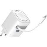 Ansmann Home Charger HC265PD mit Kabel und Apple Watch Lader 5,8A 65W 2-Port, Ladegerät weiß