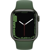Apple Watch Series 7, Smartwatch grün/dunkelgrün, 41 mm, Sportarmband, Aluminium-Gehäuse