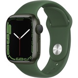Apple Watch Series 7, Smartwatch grün/dunkelgrün, 41 mm, Sportarmband, Aluminium-Gehäuse