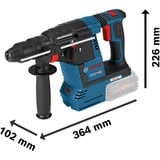 Bosch Professional Akku-Bohrhammer GBH 18V-26 F Professional blau/schwarz, 2x Akku ProCORE18V 8,0Ah, L-BOXX