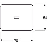 Busch-Jaeger Kontrollwippe Aus Wechselschalter Kreuzschalter Taster platin, Retail