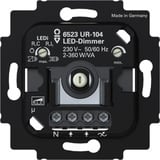 Busch-Jaeger LED-Dimmer 2- und 3-Draht mit Neutralleiter-Klemme, Typ 6523 UR-104 schwarz (matt), Retail