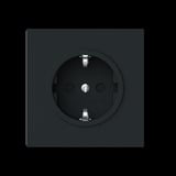 Busch-Jaeger Schutzkontakt-Steckdose Typ F Safety+ mit erhöhtem Berührungsschutz, Unterputz, 16 Ampere, 250 Volt schwarz (matt), Retail