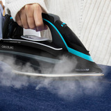 Cecotec 3D ForceAnodized 750 Smart, Dampfbügeleisen schwarz/hellblau