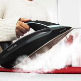 Cecotec 3D ForceAnodized 750 Smart, Dampfbügeleisen schwarz/hellblau