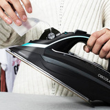 Cecotec 3D ForceAnodized 750 Smart, Dampfbügeleisen schwarz/hellblau