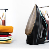 Cecotec 3D ForceAnodized 750 Smart, Dampfbügeleisen schwarz/hellblau