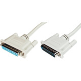 Digitus Serielles Datatransfer Verlängerungskabel, D-Sub25 (Stecker) > D-Sub25 (Buchse) beige, 3 Meter